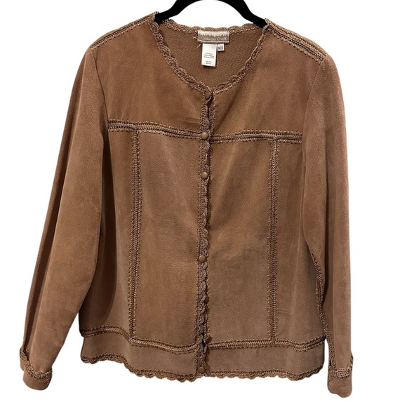 Coldwater Creek Jackets & Blazers - Coldwater Creek Tan Suede Blazer